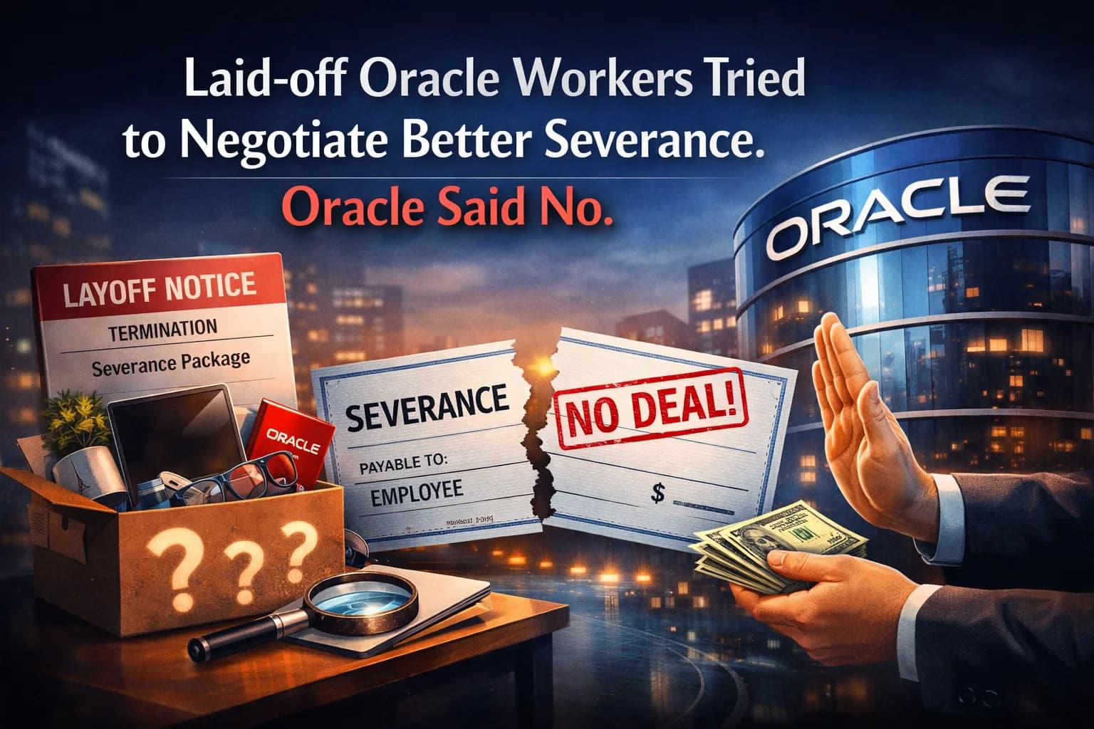 Laid-off Oracle workers tried to negotiate better severance. Oracle said no.