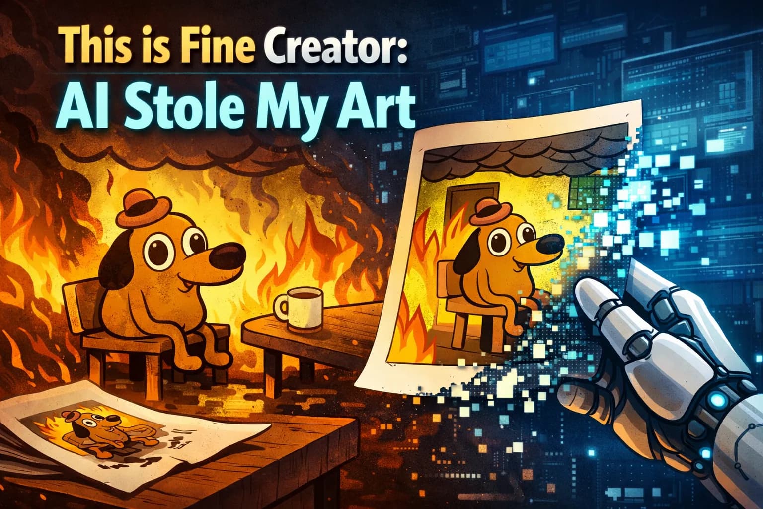 ‘This is fine’ Creator Says AI Startup Stole His Art